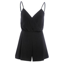 2016 New Fashion Black V Neck Sexy Rompers Womens Jumpsuit Women Summer Lady Casual Overalls For Women Combinaison Short Femme