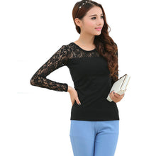 2016 New Fashion Chiffon Blouse Plus Size Women Tops Casual Full Sleeve O-neck S-2XL Spring Shirt 70673