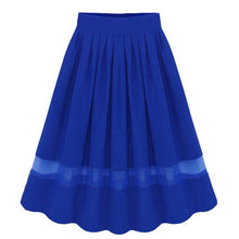 2016 New Fashion Chiffon Lace Splic A-line skirts High Waist Skirt Women Fashion Long Skirt Summer Autumn saia feminina #1122