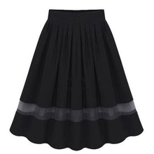 2016 New Fashion Chiffon Lace Splic A-line skirts High Waist Skirt Women Fashion Long Skirt Summer Autumn saia feminina #1122