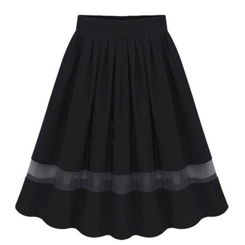 2016 New Fashion Chiffon Lace Splic A-line skirts High Waist Skirt Women Fashion Long Skirt Summer Autumn saia feminina #1122