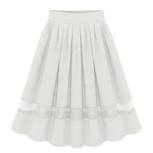 2016 New Fashion Chiffon Lace Splic A-line skirts High Waist Skirt Women Fashion Long Skirt Summer Autumn saia feminina #1122