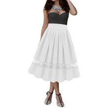 2016 New Fashion Chiffon Lace Splic A-line skirts High Waist Skirt Women Fashion Long Skirt Summer Autumn saia feminina #1122