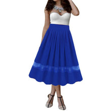 2016 New Fashion Chiffon Lace Splic A-line skirts High Waist Skirt Women Fashion Long Skirt Summer Autumn saia feminina #1122