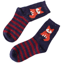 2016 New Fashion Cute Fox Print Womens Fashion Cotton Blend Casual Socks Cute Fox Ankle-high Soft Socks Female Girls #1128