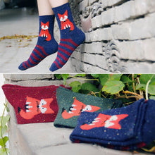 2016 New Fashion Cute Fox Print Womens Fashion Cotton Blend Casual Socks Cute Fox Ankle-high Soft Socks Female Girls #1128