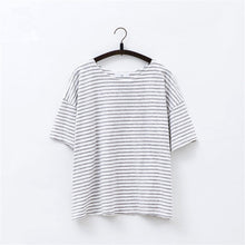 2016 New Fashion Half Sleeve Plus Size T-shirts Female T shirts Stripped Tops Women t Shirt 71045