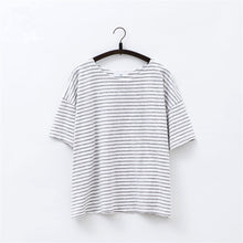 2016 New Fashion Half Sleeve Plus Size T-shirts Female T shirts Stripped Tops Women t Shirt 71045