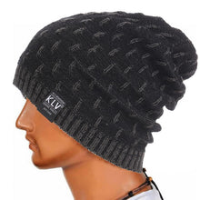 2016 New Fashion Hip Hop Cap Men KLV Brand Knitting Warm Autumn Winter Crochet Beanies Skull Male Slouchy Hat Bonnet