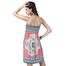 2016 New Fashion Holiday Beach Dress Women Traditional African Printed Dashiki Strapless Sexy Women Summer Dress Vestidos