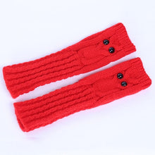2016 New Fashion Knitted Warm Women Gloves Owl Solid Winter Spring Fingerless Gloves Mittens For Women Girls Gants Femme