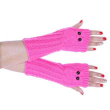 2016 New Fashion Knitted Warm Women Gloves Owl Solid Winter Spring Fingerless Gloves Mittens For Women Girls Gants Femme