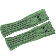 2016 New Fashion Knitted Warm Women Gloves Owl Solid Winter Spring Fingerless Gloves Mittens For Women Girls Gants Femme