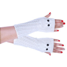 2016 New Fashion Knitted Warm Women Gloves Owl Solid Winter Spring Fingerless Gloves Mittens For Women Girls Gants Femme