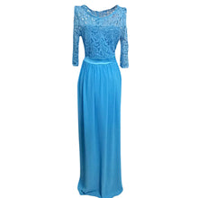 2016 New Fashion Long Sleeve Women's Lace Chiffon Dress Evening Long Dress Party Evening Elegant Dress kurze abendkleid @565