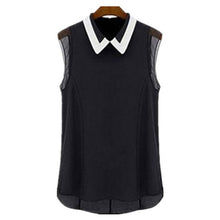 2016 New Fashion Loose Summer T-shirt Large Size Turn-down Sleeveless tshirt Women Lace Patchwork Top 70809