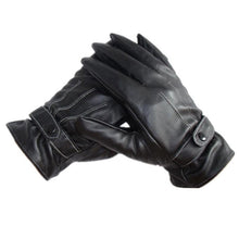 2016 New Fashion Luxurious men's gloves With PU Leather Super Warm winter gloves For motorcycle gloves Male