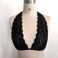 2016 New Fashion Sexy Women Lace Backless Tank Top Crop Black White halter crop top Slim Top Femme Cropped YLYL