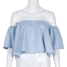 2016 New Fashion Shirts Sexy Flare Sleeve Strapless t shirt women Casual Short t-shirt women Girls Clothing camisetas mujer YE