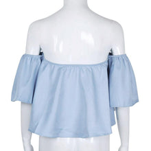 2016 New Fashion Shirts Sexy Flare Sleeve Strapless t shirt women Casual Short t-shirt women Girls Clothing camisetas mujer YE