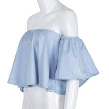 2016 New Fashion Shirts Sexy Flare Sleeve Strapless t shirt women Casual Short t-shirt women Girls Clothing camisetas mujer YE