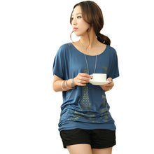 2016 New Fashion Short Batwing Sleeve Plus Size T-shirts Female T shirts Letter Print Tops Women Clothing 71038