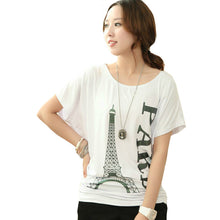 2016 New Fashion Short Batwing Sleeve Plus Size T-shirts Female T shirts Letter Print Tops Women Clothing 71038