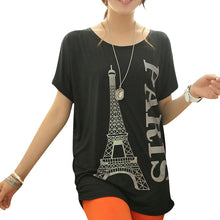 2016 New Fashion Short Batwing Sleeve Plus Size T-shirts Female T shirts Letter Print Tops Women Clothing 71038