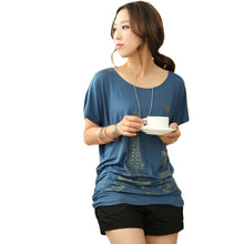 2016 New Fashion Short Batwing Sleeve Plus Size T-shirts Female T shirts Letter Print Tops Women Clothing 71038