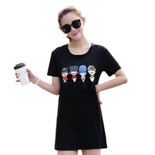 2016 New Fashion Short Sleeve Plus Size Long M-4XL T-shirts Female Character Print t shirts Women Cartoon Top 71056