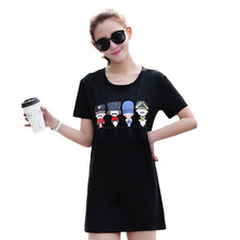 2016 New Fashion Short Sleeve Plus Size Long M-4XL T-shirts Female Character Print t shirts Women Cartoon Top 71056