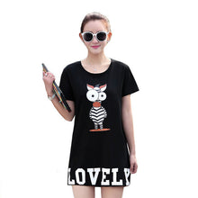2016 New Fashion Short Sleeve Plus Size M-4XL Long T-shirts Female Character Print T shirts Women Clothing Top 71048