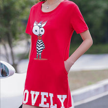 2016 New Fashion Short Sleeve Plus Size M-4XL Long T-shirts Female Character Print T shirts Women Clothing Top 71048