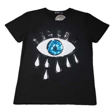 2016 New Fashion Short Sleeve Plus Size T-shirts Female T shirts Eye Print Tops Women Clothing 71041