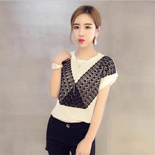 2016 New Fashion Short Sleeve T-shirts Plus Size Female T shirts Top O-neck Women European Lace t shirt 71309