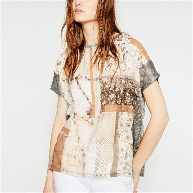 2016 New Fashion Short Sleeve T-shirts Plus Size Female T shirts Top O-neck Women European t shirt 71297