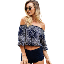 2016 New Fashion Sleeveless Plus Size T-shirts Female T shirts Slash Neck Print Off Shoulder Tops Crop Top Women Clothing 71027