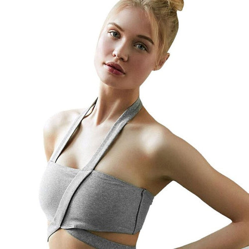 2016 New Fashion Slim Sexy Women Condole Belt Lady workouts Solid Wrap Chest Bandage Vest Tops Bra crop top haut femme sexy YLYL