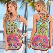 2016 New Fashion Summer Style Women Blouse Sleeveless Sexy Floral Printed Ladies Tops Sleeveless Casual Shirt Women Clothing