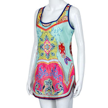 2016 New Fashion Summer Style Women Blouse Sleeveless Sexy Floral Printed Ladies Tops Sleeveless Casual Shirt Women Clothing