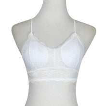 2016 New Fashion Summer Tops Back Metal Chain Decorate Ladies Camisole Black White Lace Bralette Sexy tank top Haut Femme YLYL