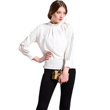 2016 New Fashion Summer Women Chiffon Blouse Long Sleeve Women Stand Floral Blouse Shirt Women Top XL-4XL 70693