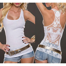 2016 New Fashion Summer Women Sexy Lace Tank Tops Black White Sleeveless Bodycon Tee Tops Vest Camisole Tank Tops