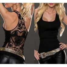 2016 New Fashion Summer Women Sexy Lace Tank Tops Black White Sleeveless Bodycon Tee Tops Vest Camisole Tank Tops