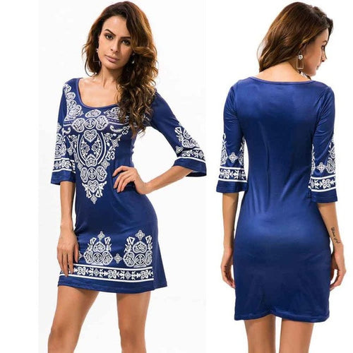2016 New Fashion Summer Women's Print Elegent Mini Dresses Femme Slim Office Lady Casual Women Clothing Dress Women Vestido