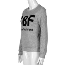 2016 New Fashion T Shirt Women Long Sleeve Autumn Tops For Best Friends Leeter Print Casual Loose Women T-shirt Female