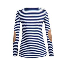 2016 New Fashion T-Shirt Women Striped Long Sleeve Patchwork Tee Shirt Women Casual Autumn Tops Poleras De Mujer