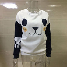 2016 New Fashion Tops Women Cute Lovely Panda Print Autumn Long Sleeve T-shirt O Neck Cotton Tee Shirt Female