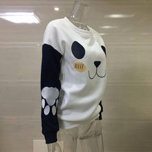 2016 New Fashion Tops Women Cute Lovely Panda Print Autumn Long Sleeve T-shirt O Neck Cotton Tee Shirt Female