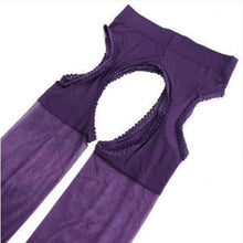 2016 New Fashion Transparent Seamless Open The Crotch Pantyhose Women's Stockings Sexy Ultrathin Female Tights 5 Colors 1128#